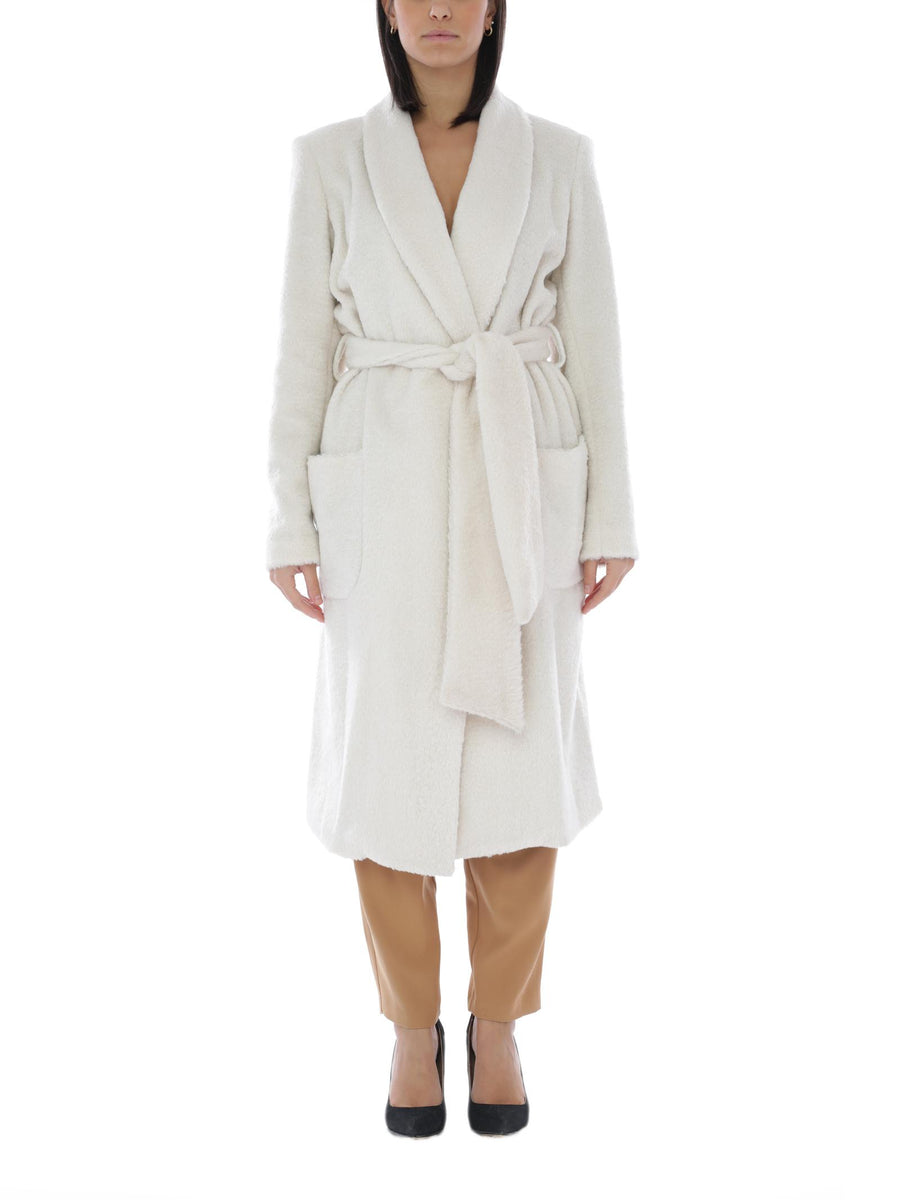 Cappotto ecrù con cintura NP5047P ECRU Silence Limited 