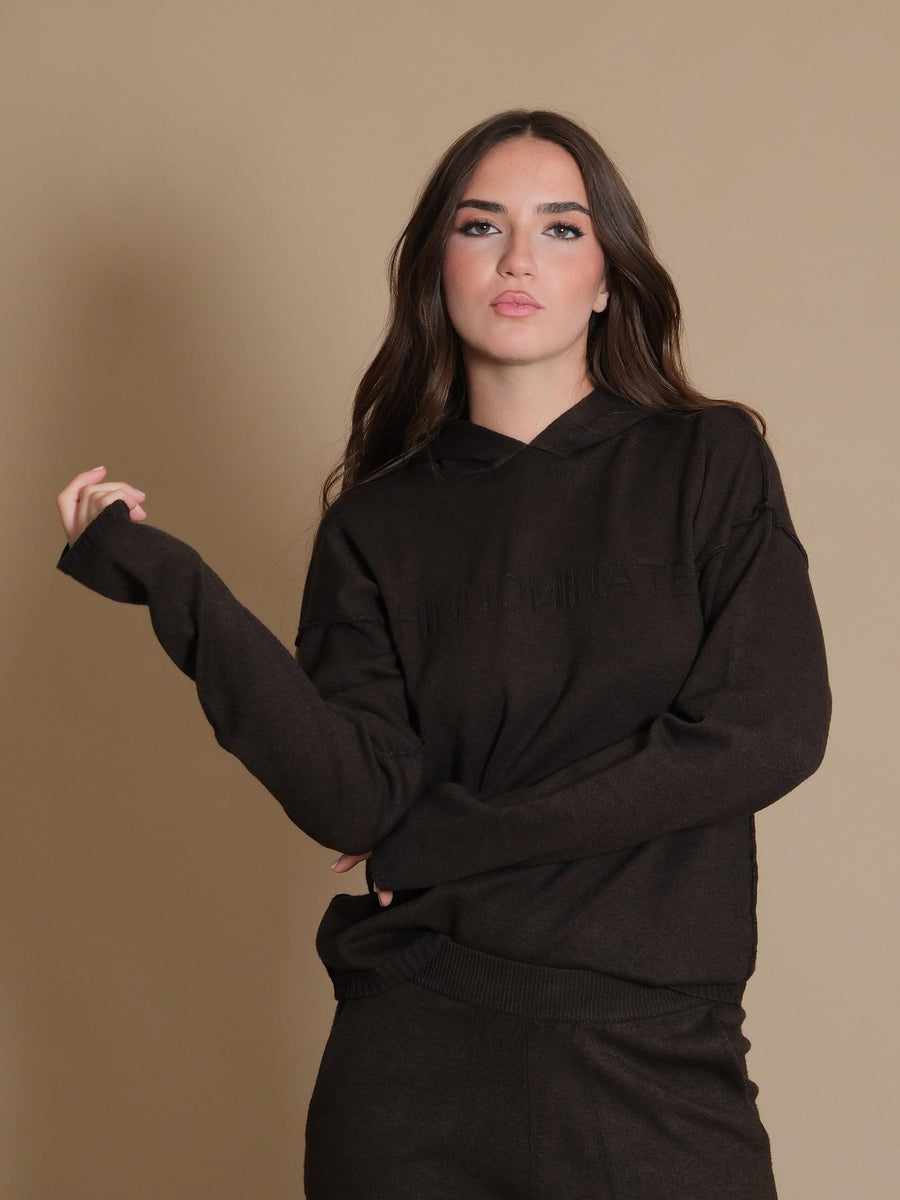 Maglia Hinnominate moro con cappuccio e logo frontale HMABW01175 MORO Hinnominate 