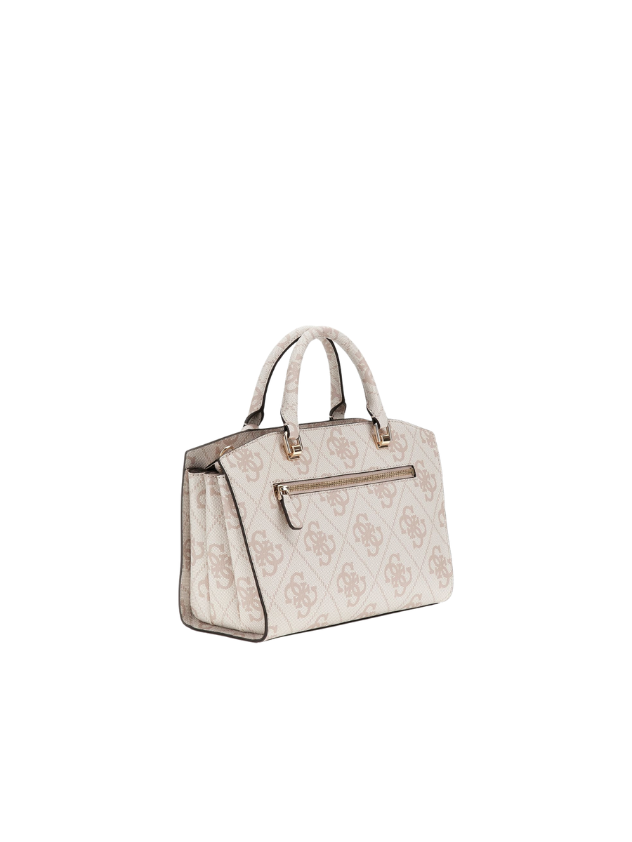 Borsa a mano Guess beige logo 4G con charm dorato HWOS9655060 DVL Guess 