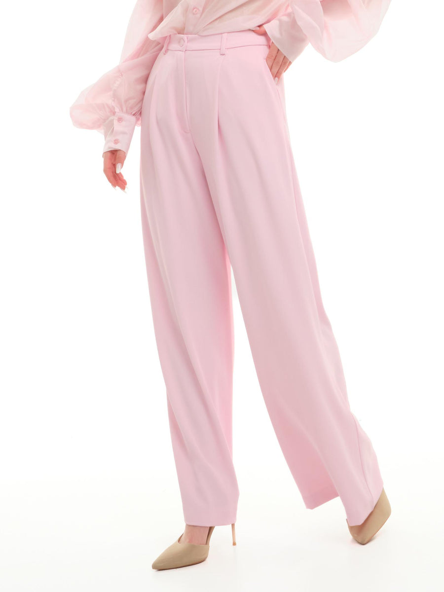 Pantalone a gambia ampia Vicolo rosa con pinces TD1678 ROSA Vicolo 