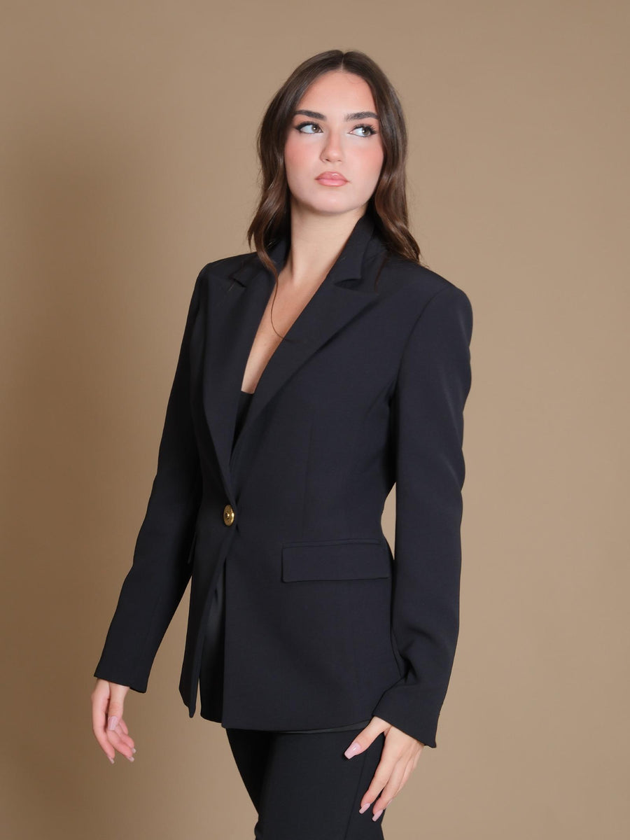 Giacca Afrodite Silence Limited monopetto nera SD5020CREPE NERO Silence Limited 