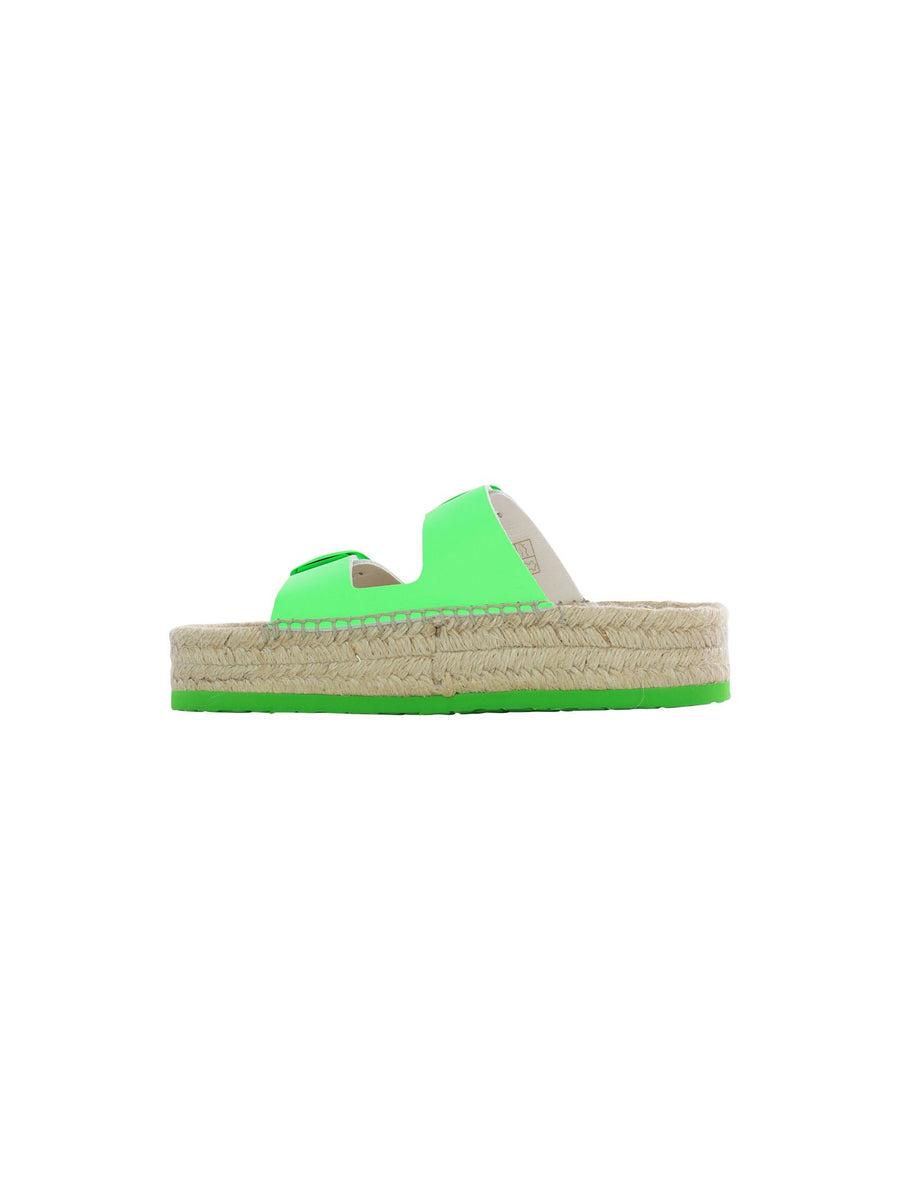 Sabot espadrillas verde fluo JA28123G1G 810 Love Moschino 