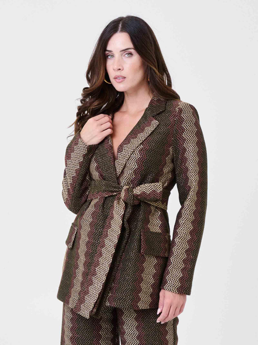 Giacca con fusciacca Pho Firenze mutlicolor con filo lurex 4324048CC4 GLAMOUR PHO FIRENZE 