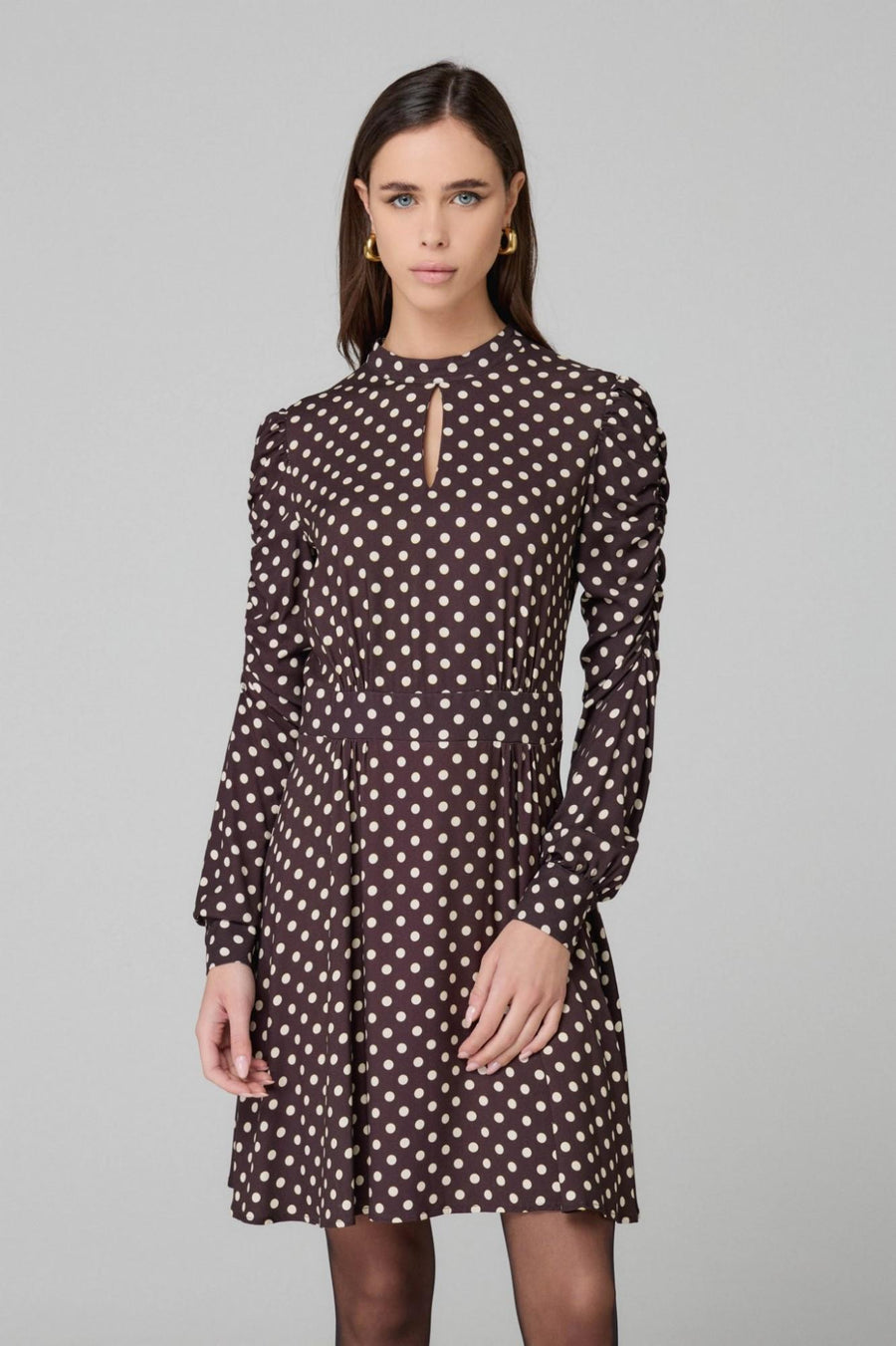 Abito corto "Mia" Mar De Margaritas marrone a pois MMABW01274 MA57 Mar De Margaritas 