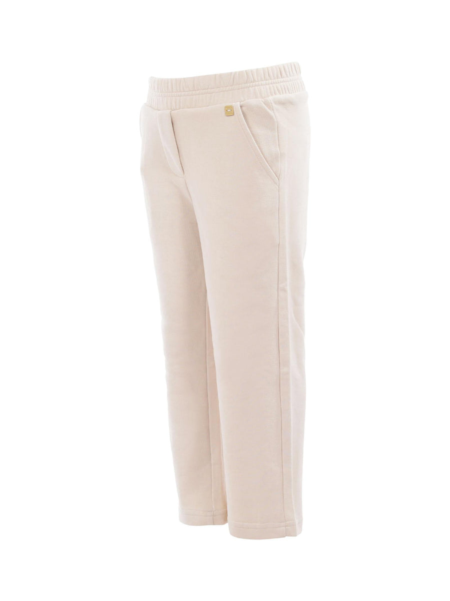 Joggers bambina Manila Grace beige in cotone garzato MFBF24P241 CREMA Manila Grace 