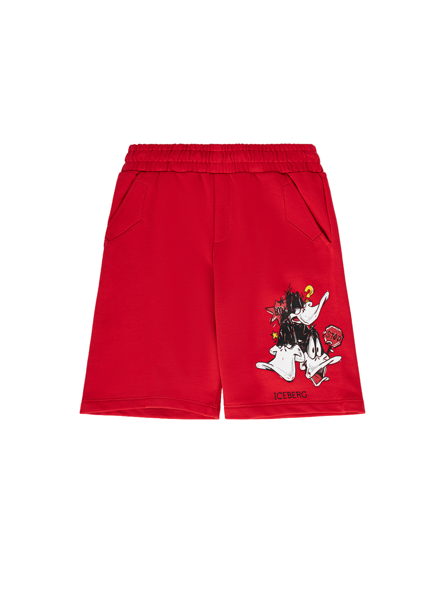 Bermuda Iceberg rosso con stampa duffyduck BFICE5105J RED Iceberg 