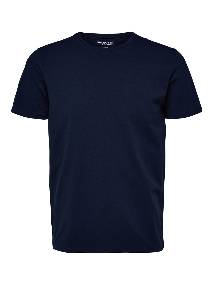 T-shirt basic blu 16087852 NAVY Selected 