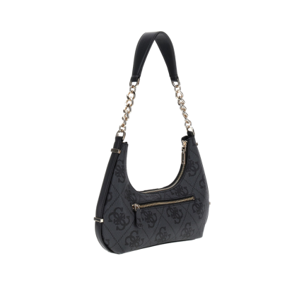 Borsa a spalla Guess nera con monogram all over HWSO7838180 CLO Guess 