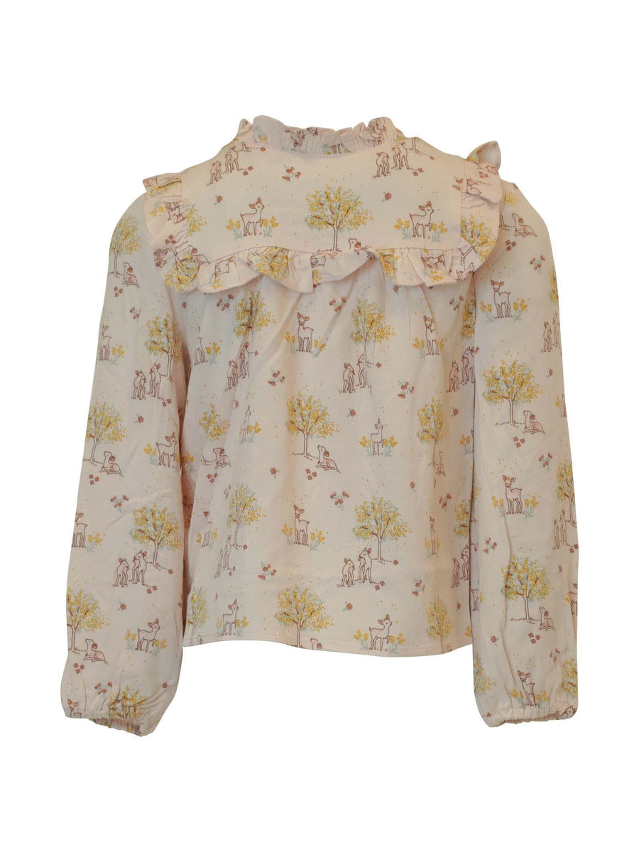 Blusa rosa con stampa all over Y05185 ALBI Carrement Beau 