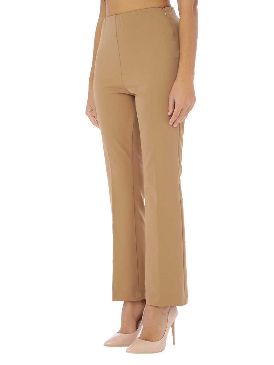 Pantaloni cammello a zampetta LOREN3574 146 RAYURES NOIR 