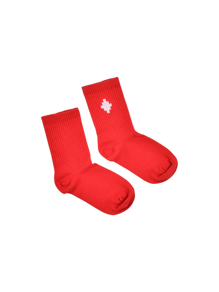 Calzini rossi logo midhigh CBRA001S22KNI001 2501 Marcelo Burlon 