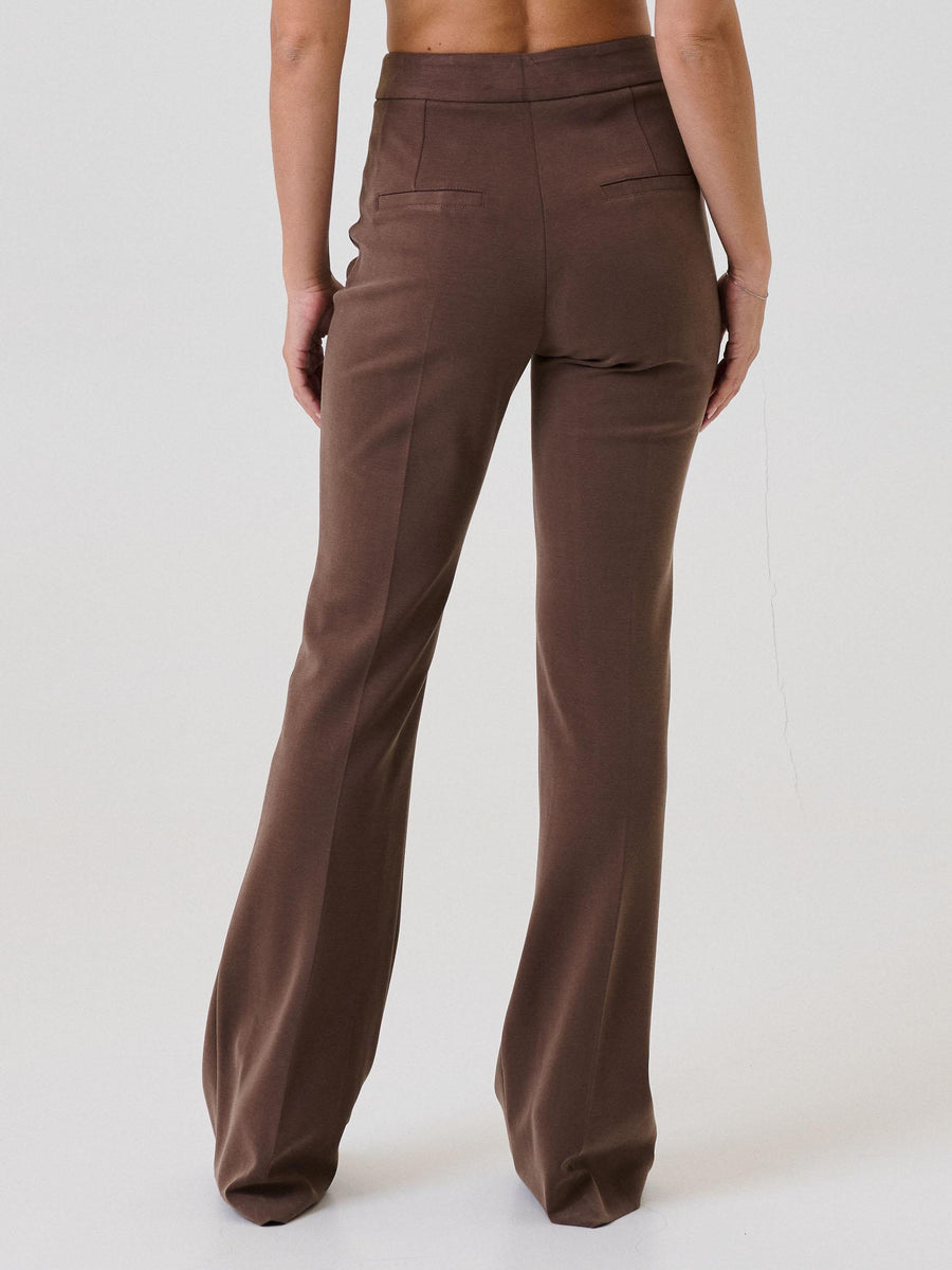 Pantalone a zampa Bohemian Vì marrone BHPA013 BROWN Bohemian V 