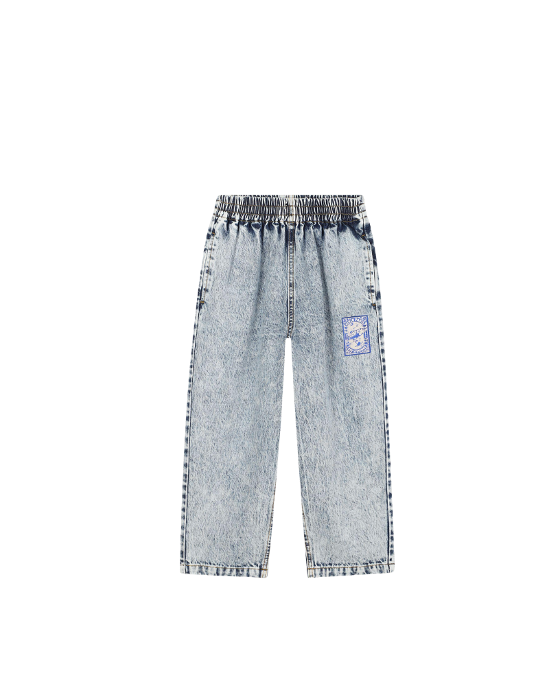 Jeans Kenzo blu con stampa logo e tasca posteriore K61408 Z04 Kenzo 