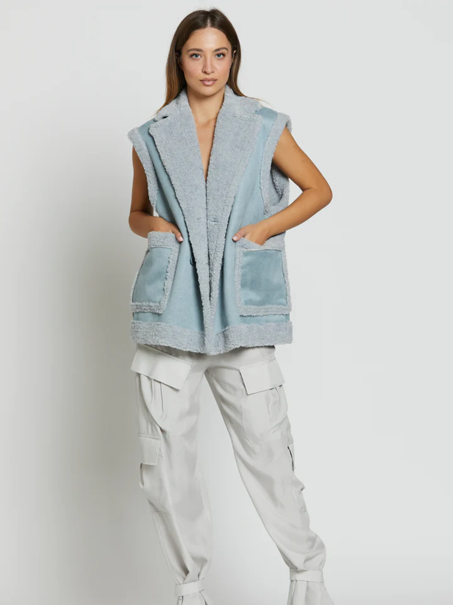 Cappotto montone smanicato Silence Limited Alaska polvere GILET POLVERE Silence Limited 