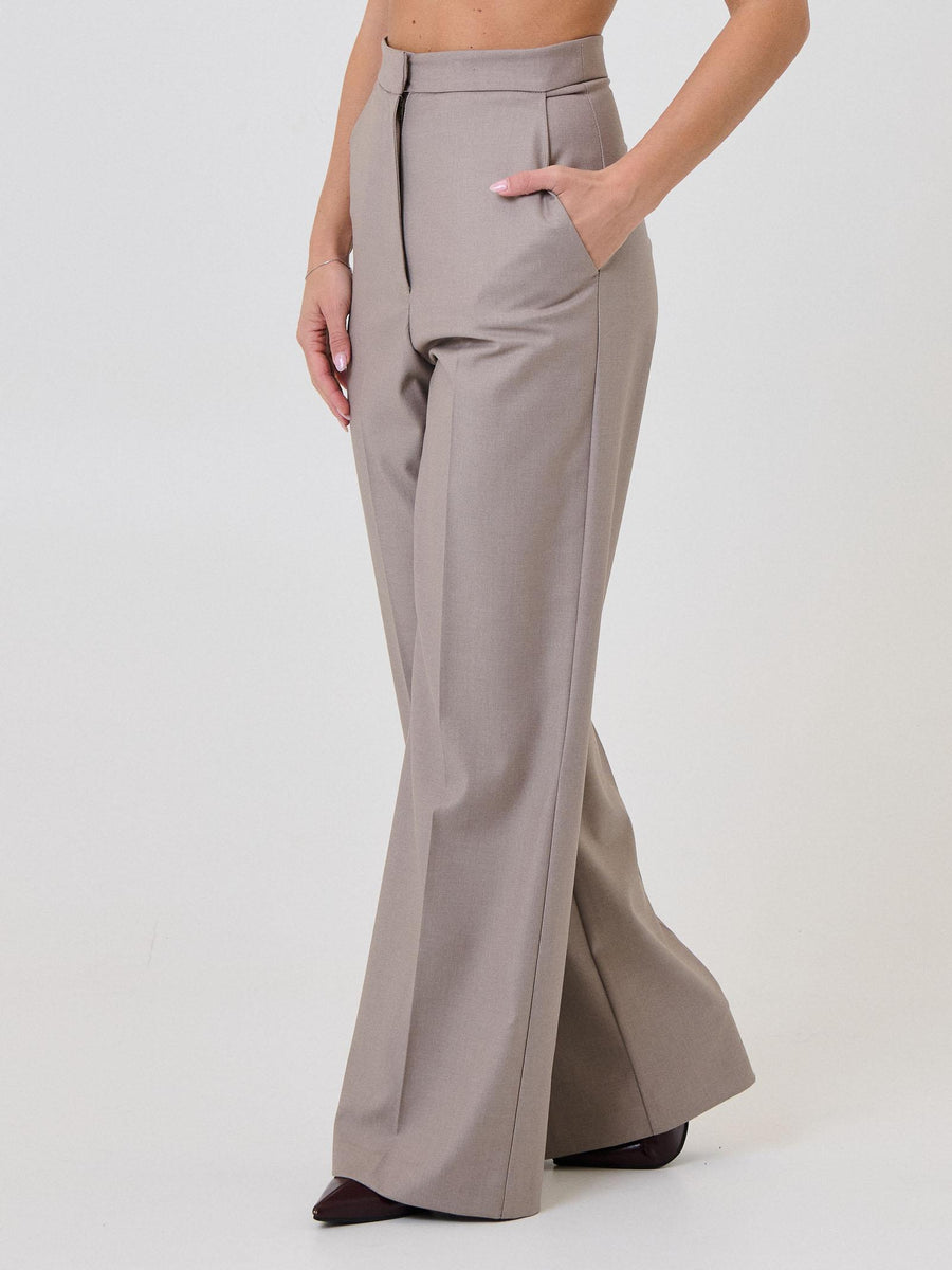 Pantalone a palazzo Bohemian Vì taupe BHPA010A TAUPE Bohemian V 