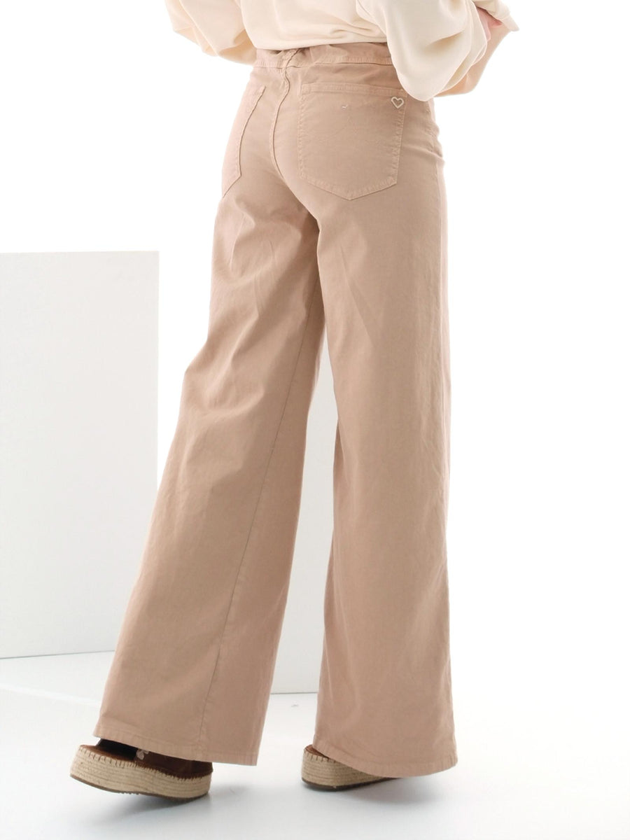 Jeans a zampa Please marrone con cinturino P3CPCV9N3N WARM TAUPE Please 