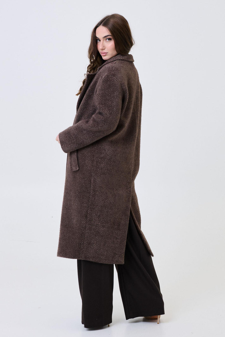 Cappotto lungo Armoire moro effetto bouclé 71358 MORO Armoire 
