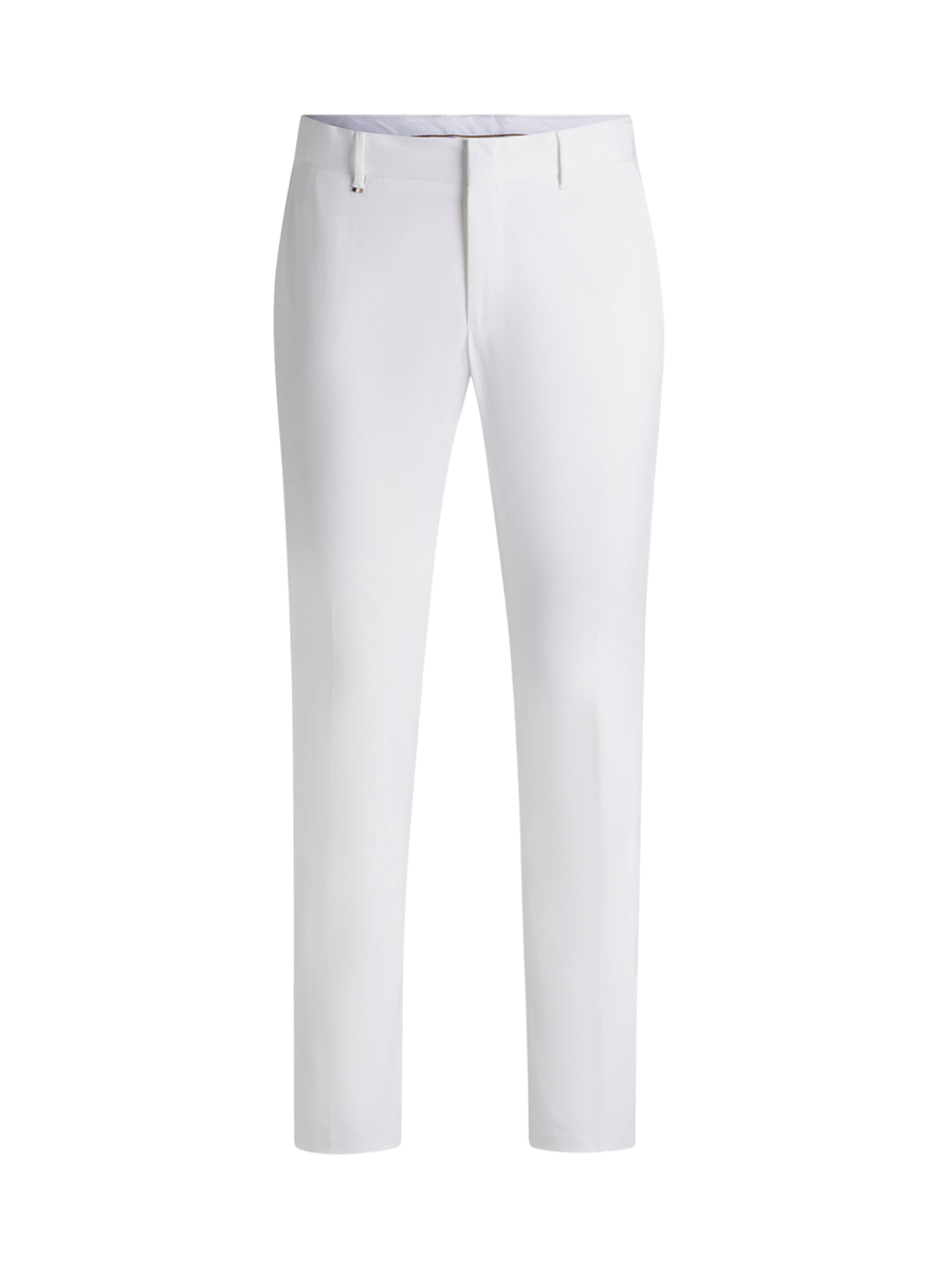 Pantalone formali Boss in comodo cotone elasticizzato bianco 50539970 100 Boss 