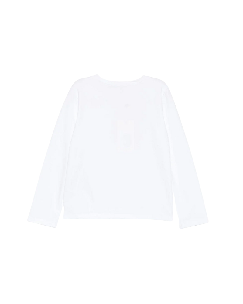 T-Shirt a maniche lunghe Twinset bianca con logo iconico 252GB2260 00526 Twinset 