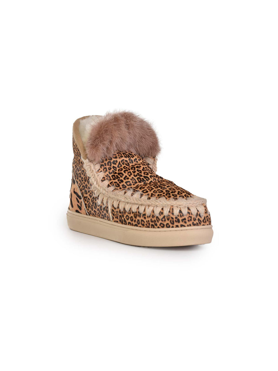 Sneakers eskimo  con patchwork animalier FW111007D POSMCH Mou 