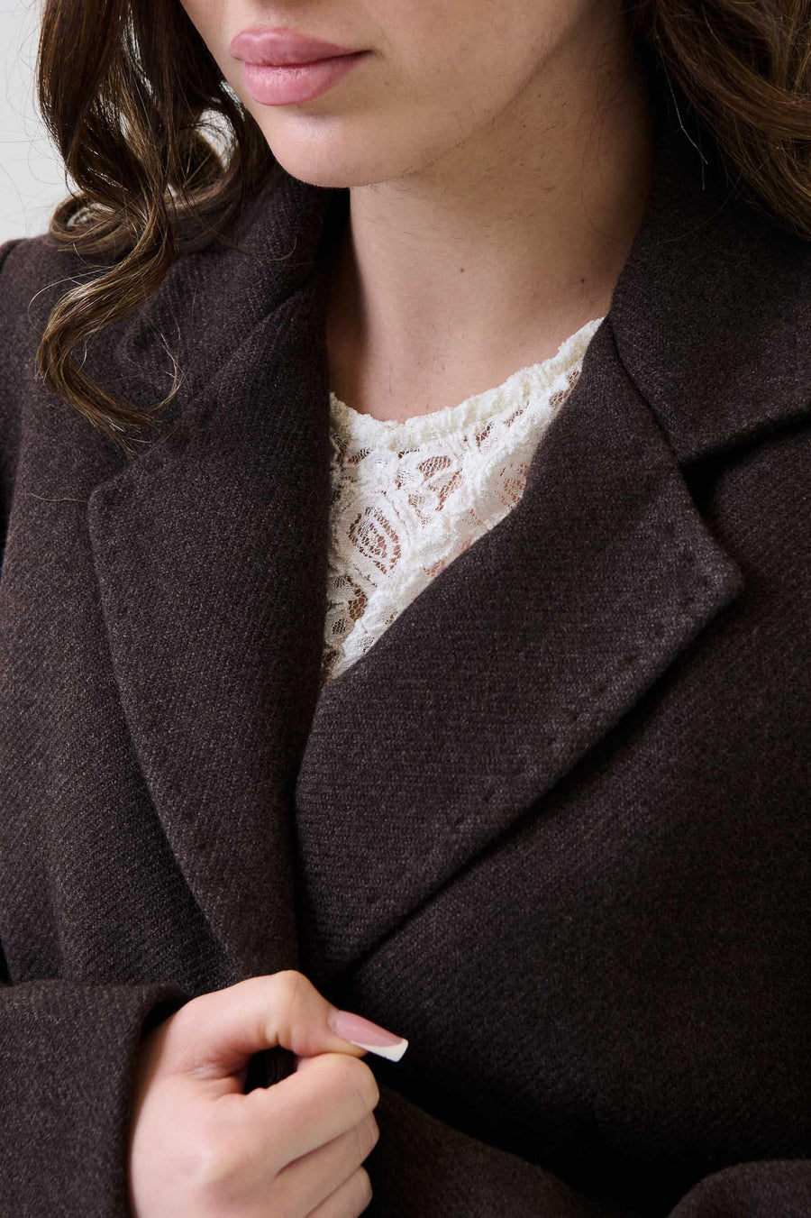 Cappotto lungo Armoire moro monopetto 71394 MORO Armoire 