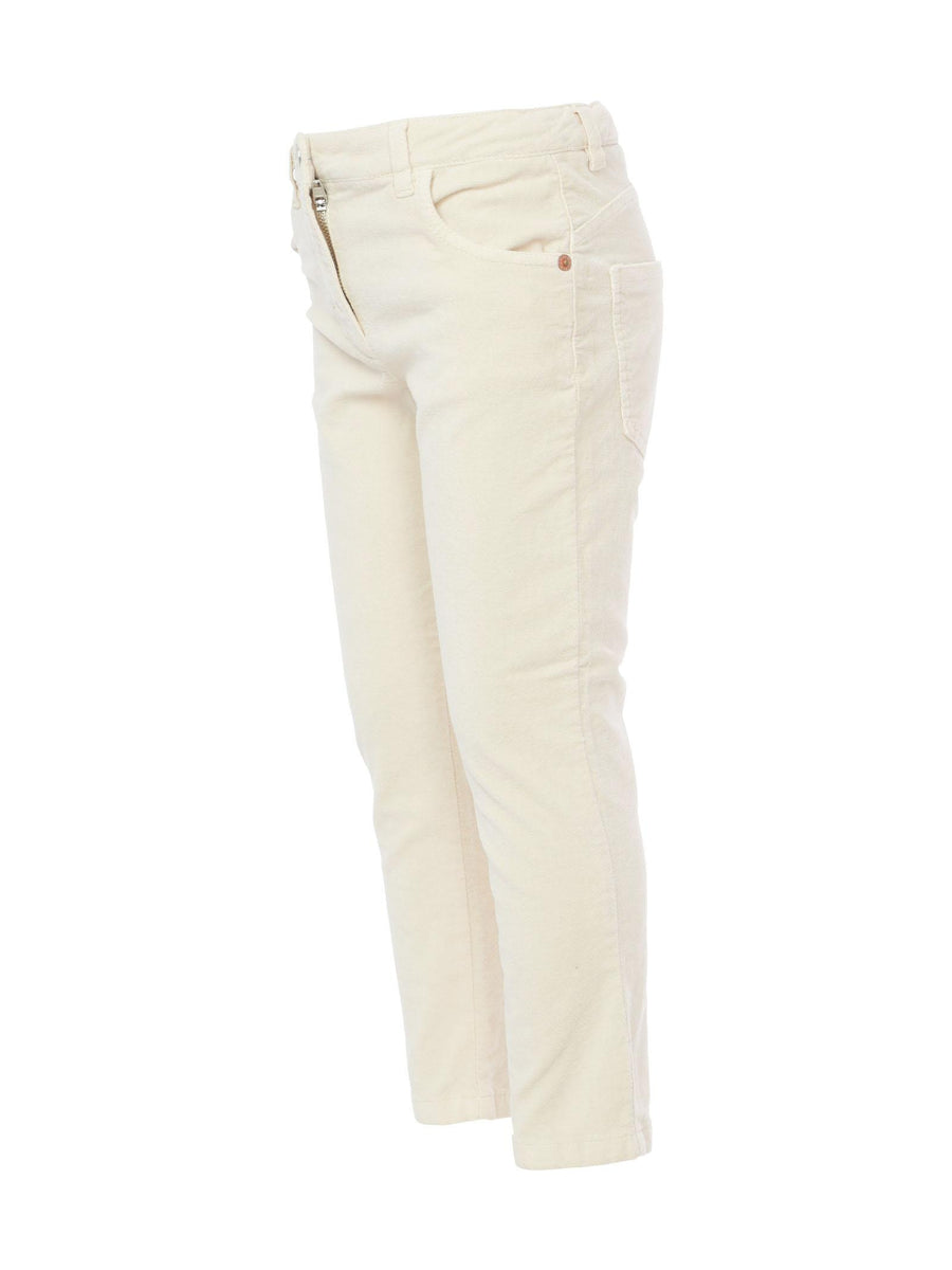 Pantalone slim in velluto beige P0956 BUTTER Vicolo 