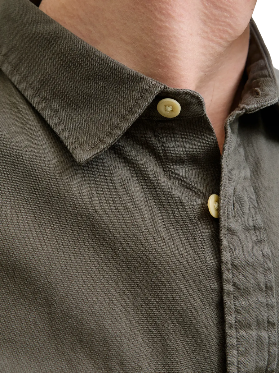Camicia Jack & Jones verde oliva in denim 12269262 Dusty Olive Jack & Jones 