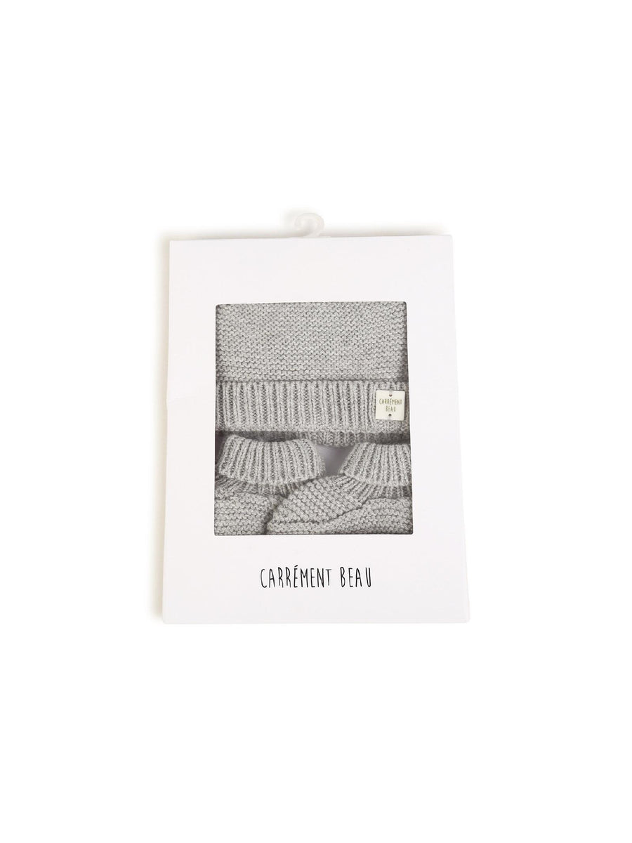 Set cappello e babbucce grigio Y98218 A06 Carrement Beau 