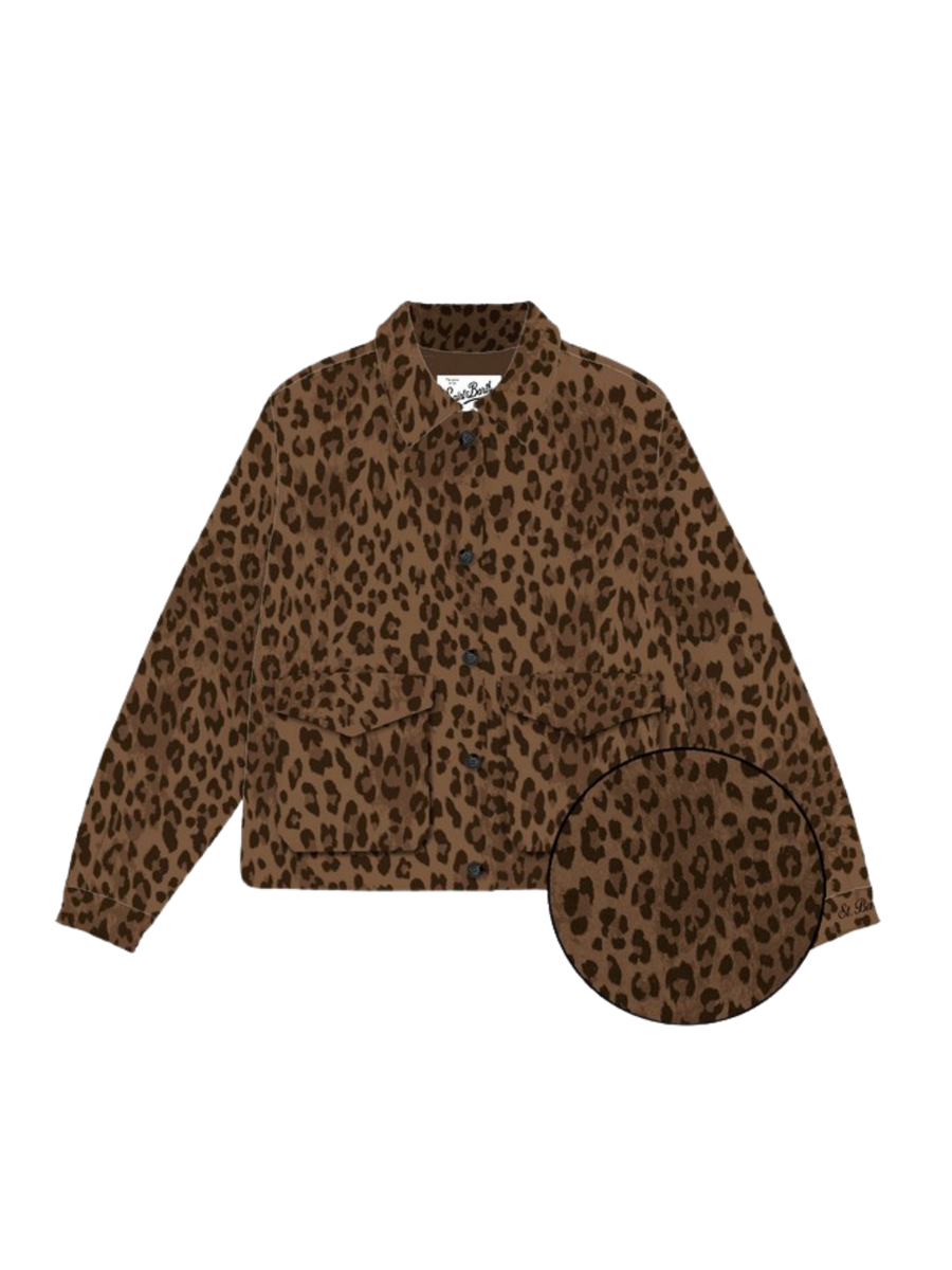 Giubbino "18" Saint Barth leopardato BONNI003 00006I MC2 SAINT BARTH 