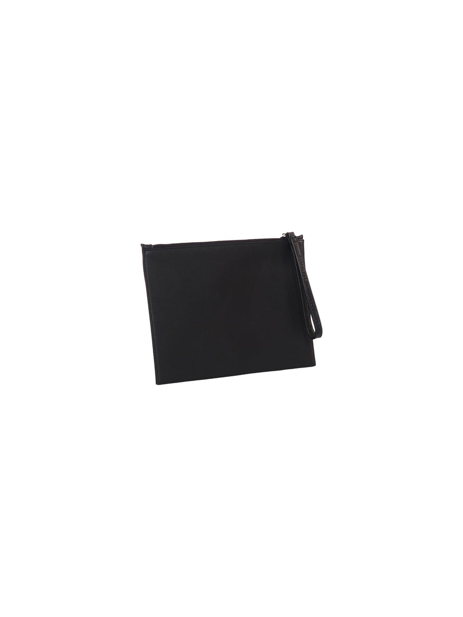 Pochette maxi County of Milan nera con ali di pappagallo viola COMAF250135 NE County of Milan 