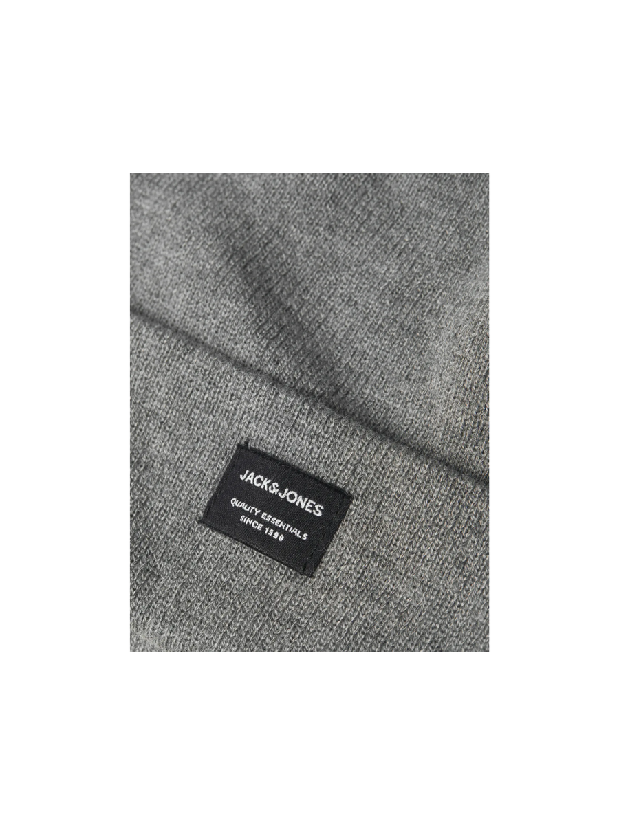 Cappello Jack & Jones grigio melange con patch logato 12092815 Grey Melange Jack & Jones 