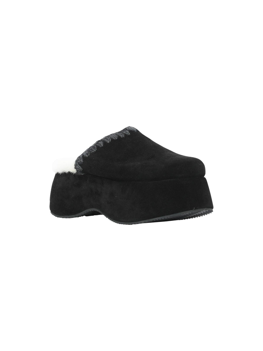 Mou Chunky platform suede nero FW491006A BKBK Mou 