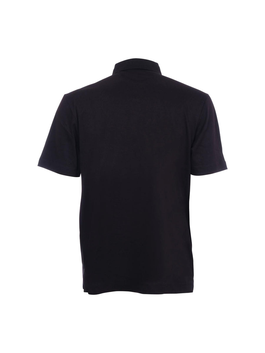 Polo Boss nera con doppio monogramma 50520297 001 Boss 