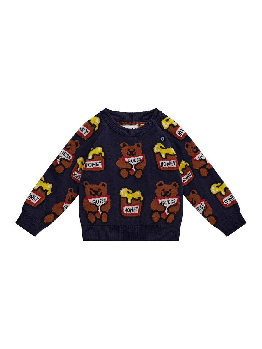 Pullover Guess blu orsetti all over H1YT01Z2S40 GBMT Guess 