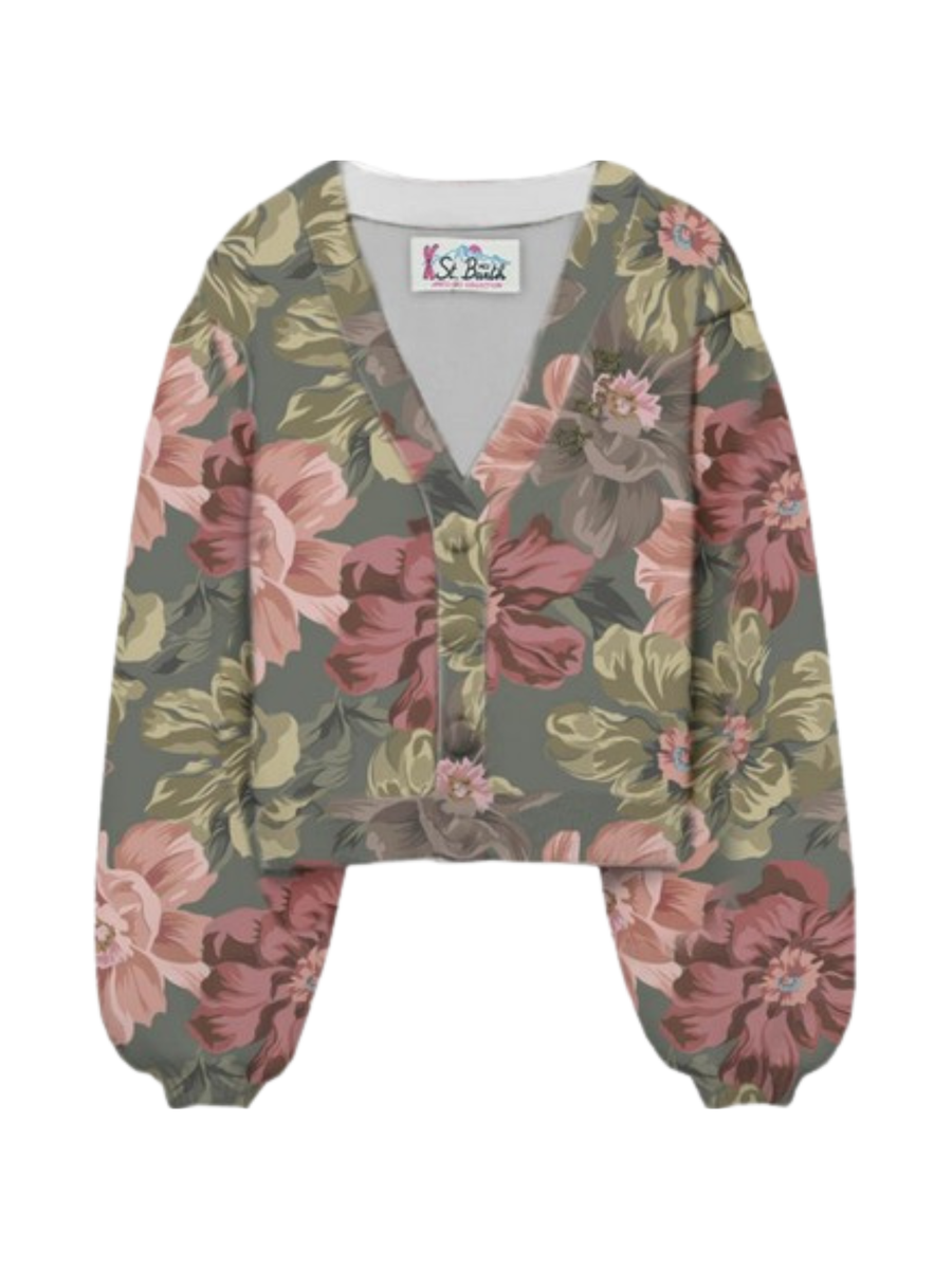 Cardigan "sanderson flow 52" Saint Barth floreale LYZ0007 00139G MC2 SAINT BARTH 