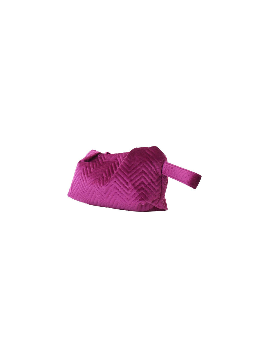 Pouch viola in velluto motivo geometrico SPOU001 09693E MC2 SAINT BARTH 