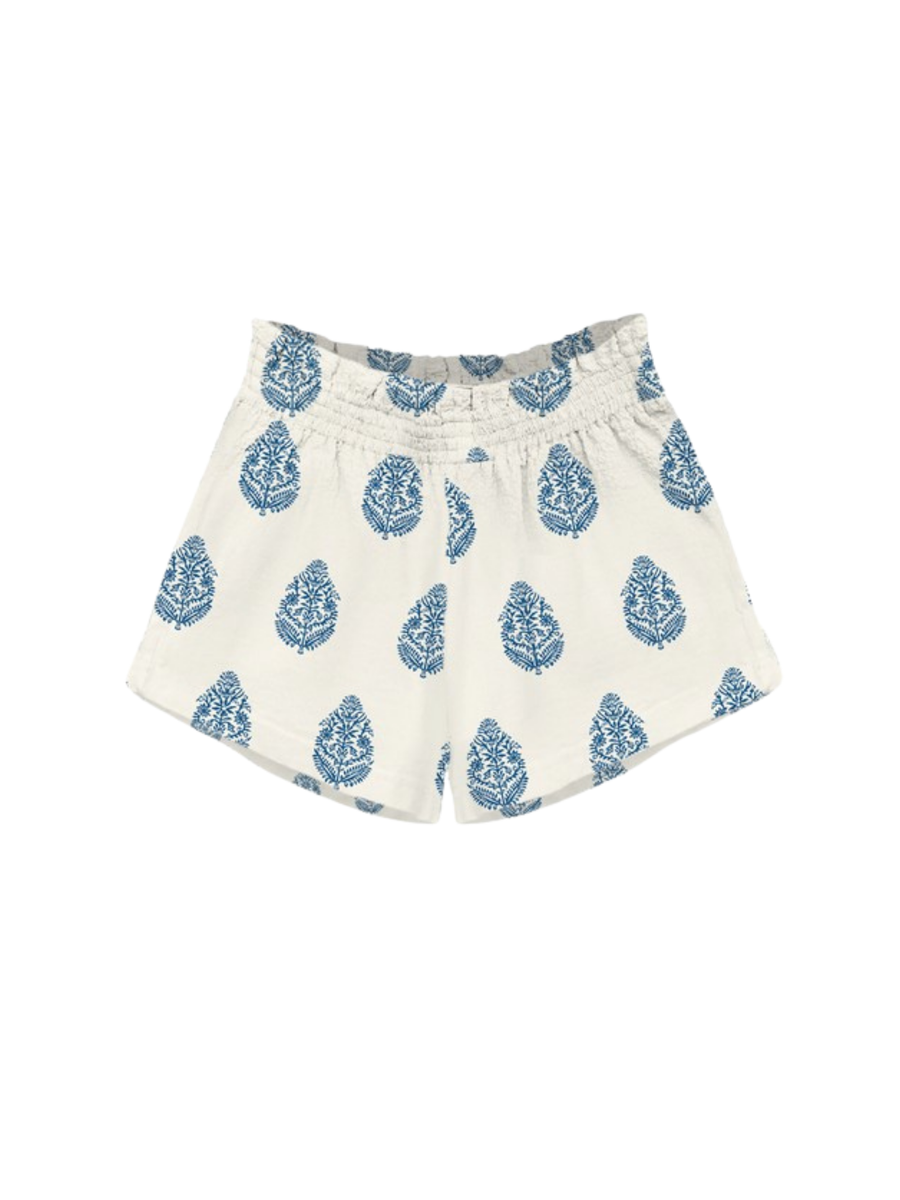 Shorts Saint Barth bianco fantasia foglie azzurre MEA002 06431H MC2 SAINT BARTH 