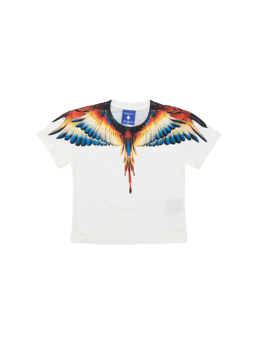 T-Shirt County of Milan bianca con stampa ali TH062 002 County of Milan 