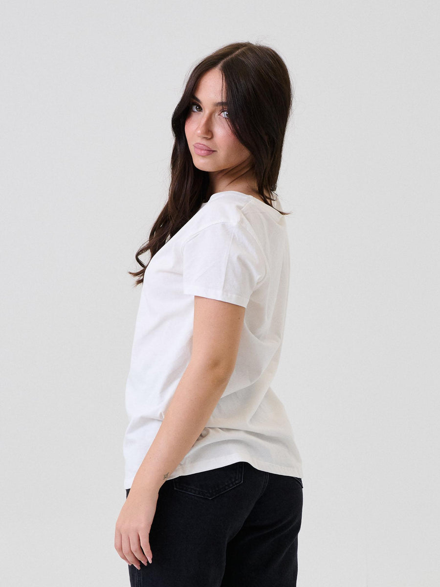 T-Shirt Vicolo bianca con stampa "Partners in Wine" RF0256 BIA Vicolo 