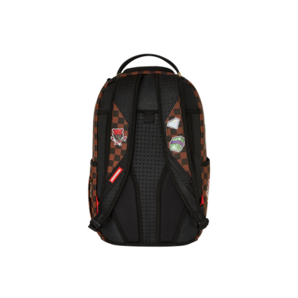Sprayground "Patch Checkered Shark" Spraygorund marrone a scacchi 910B5797 NSZ Sprayground 