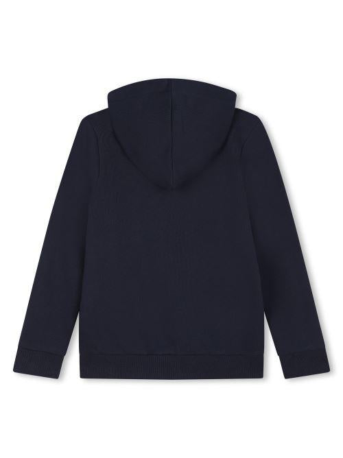 Felpa con cappuccio Kenzo blu con logo frontale a contrasto K60767 84A Kenzo 