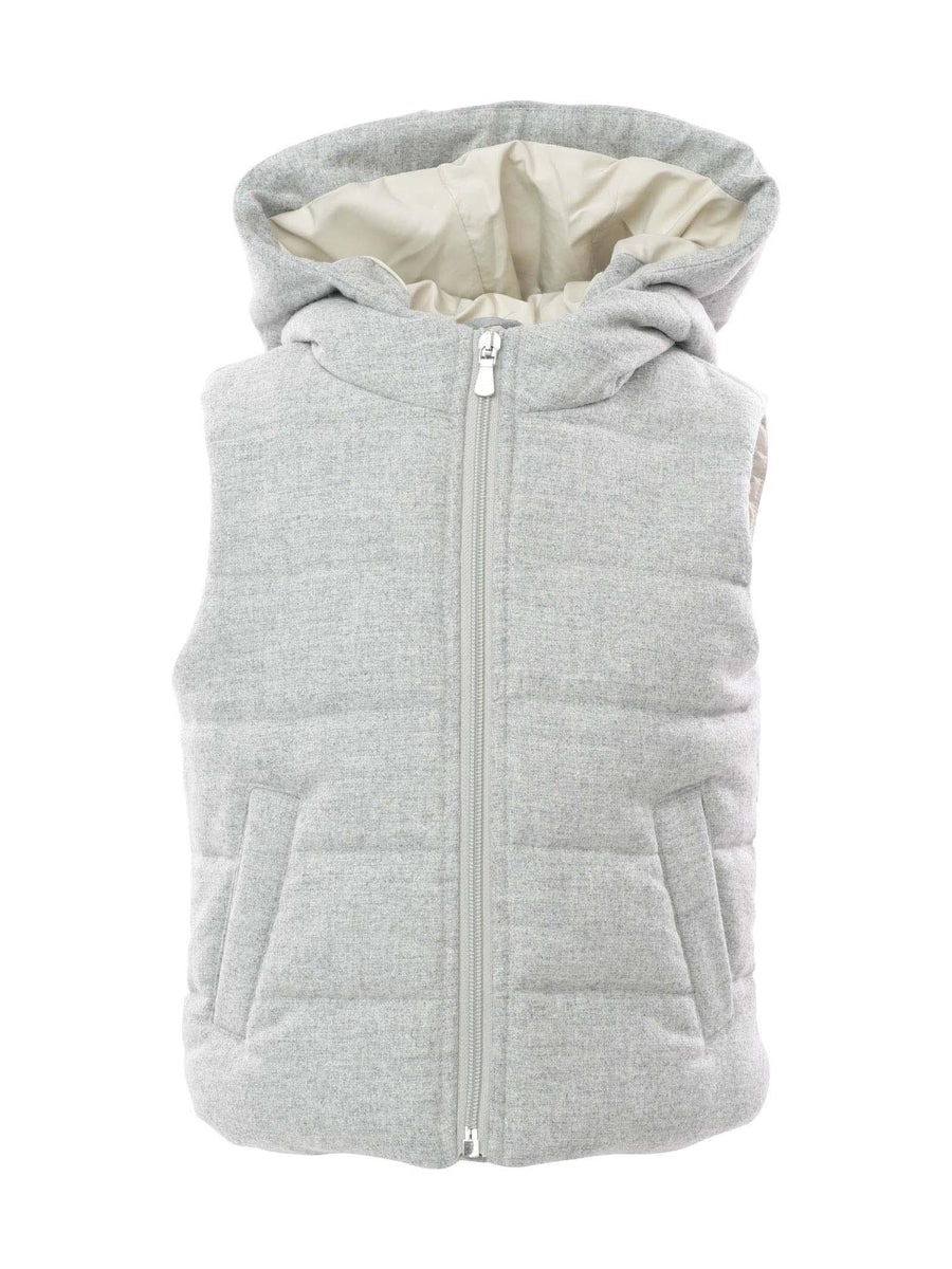 Gilet trapuntato grigio chiaro 4R2O92I0105 904 Eleventy 