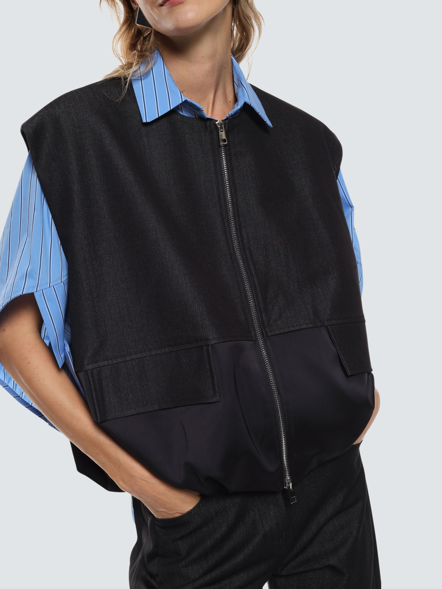 Gilet Imperial nero con tasconi LC86KEU DNM Imperial 