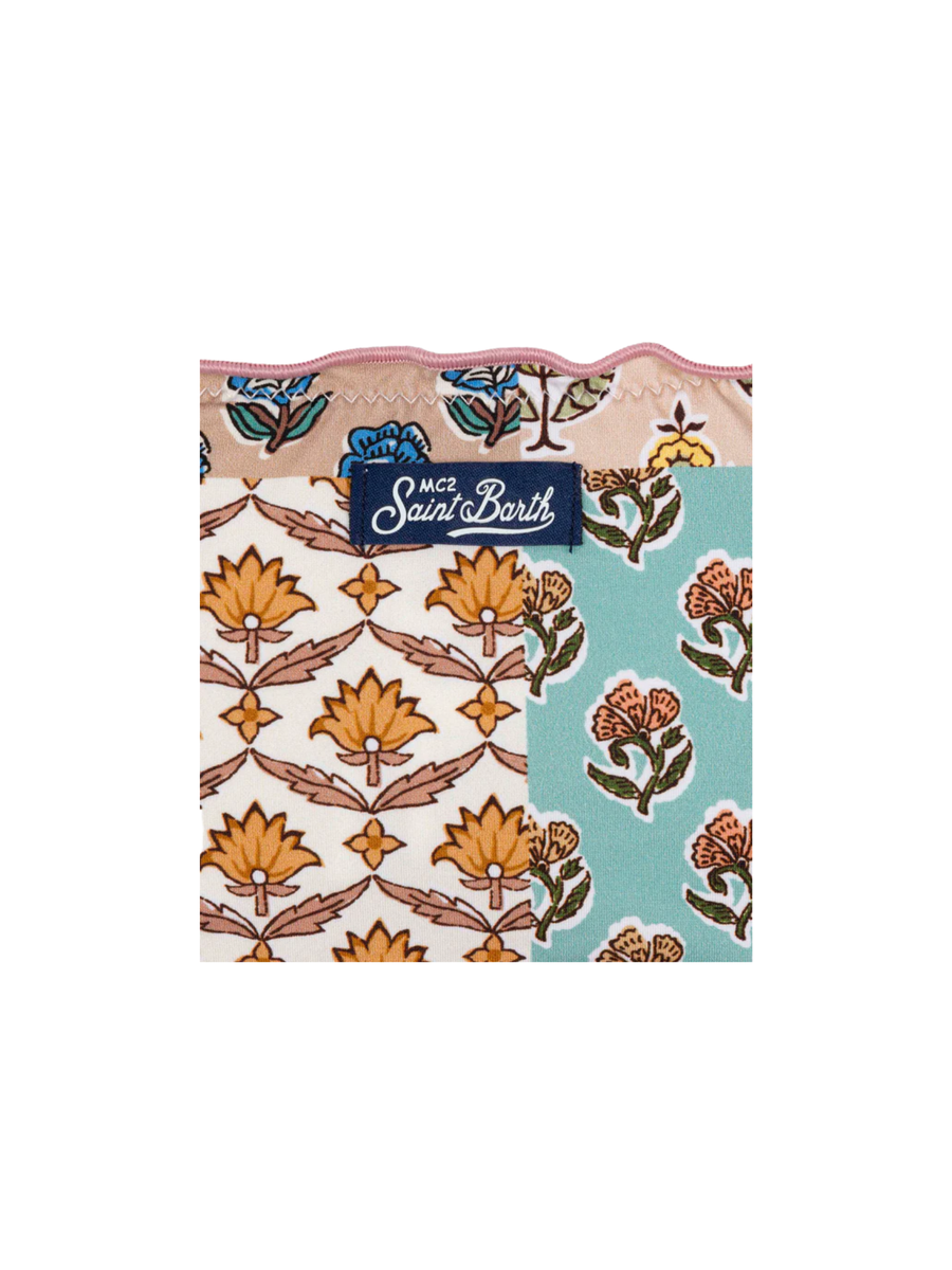 Bikini Saint Barth multicolor a fascia con stampa flower patch EMY0001 01250H MC2 SAINT BARTH 