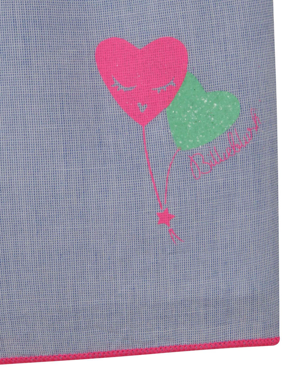 Shorts blu con stampa ballon U04275 BLU Billie Blush 