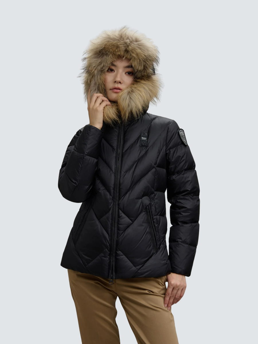 Giubbino a linee geometriche "Alicia" Blauer nero BLDC03097 999EI Blauer 