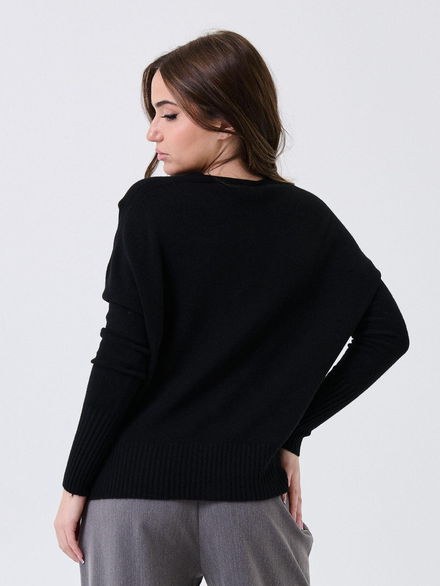 Cardigan Armoire nero con bottoni dorati IT1415 NERO Armoire 