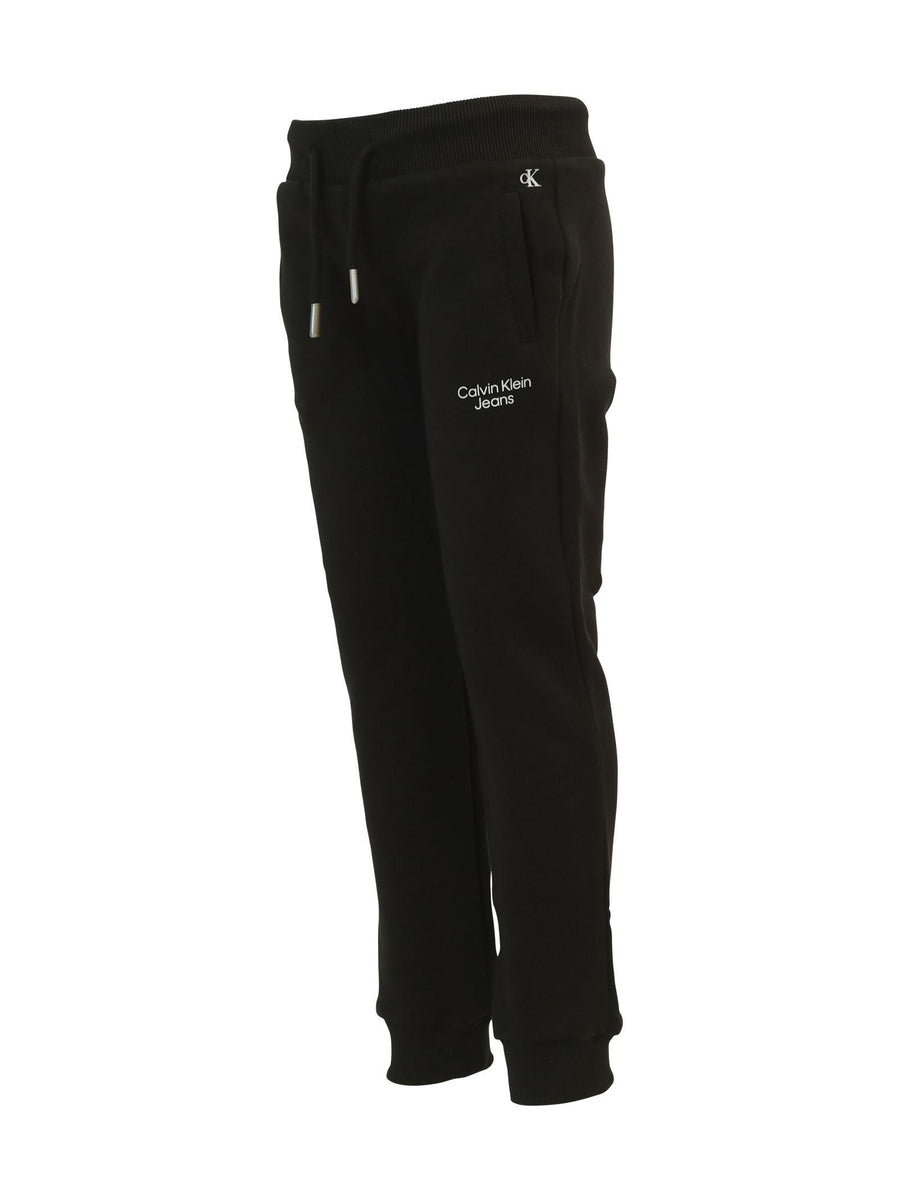 Pantalone tuta nero con monogramma Ck IB0IB01282 BEH Calvin Klein 