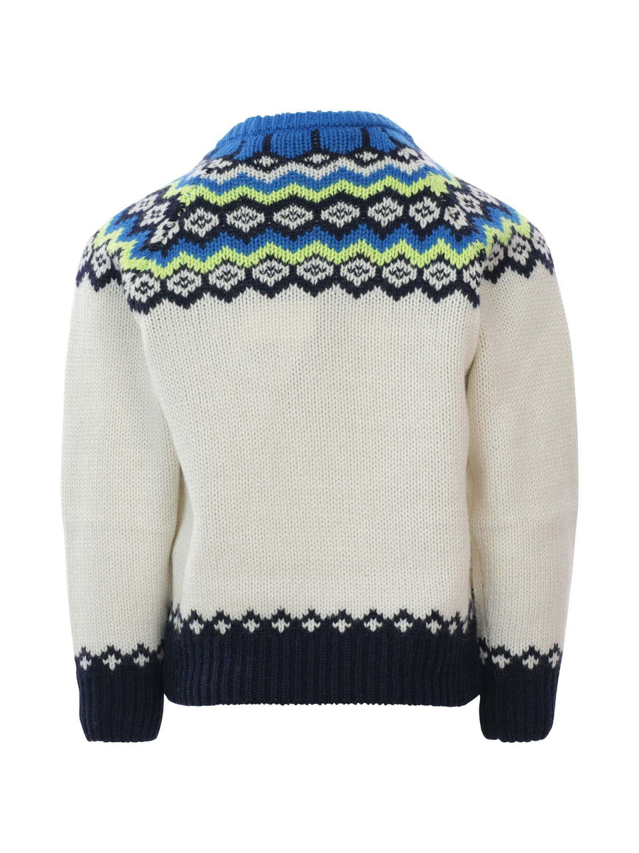 Maglioncino panna e blu Icelandic DOUGLAS 00133C MC2 SAINT BARTH 