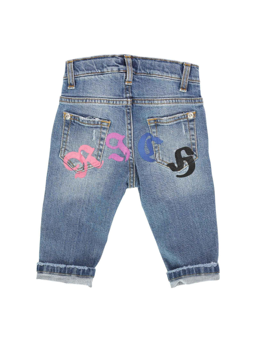 Jeans denim slim con stampa Rich RIP23097JE DENIM John Richmond 